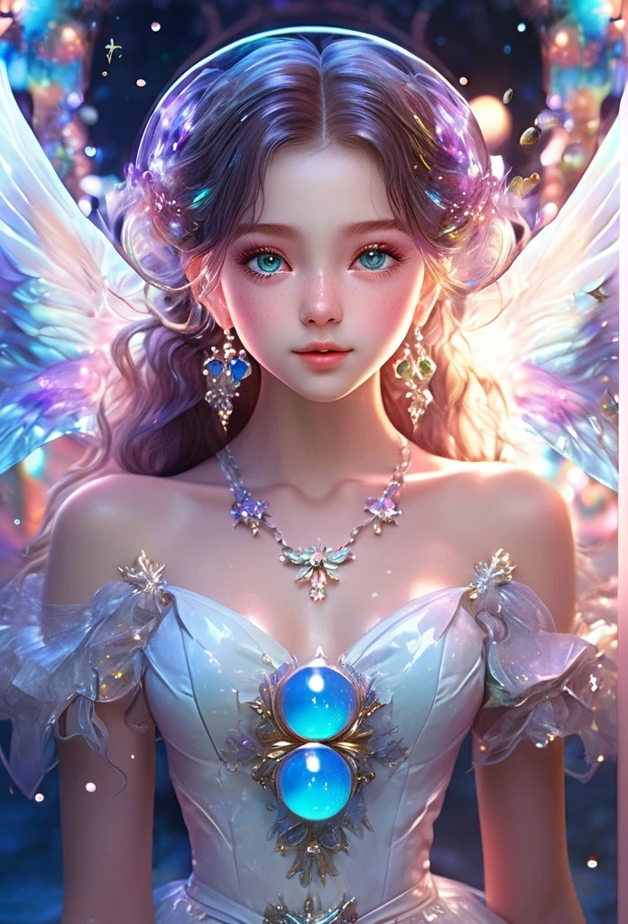 Full body angle, one girl, beautiful detailed eyes, beautiful detailed lips, highly detailed eyes and face, long eyelashes, angelic, spiritual, floating, dramatic lighting, vivid colors, glowing glass, colorful bubbles, album cover, 8k, high quality, official art, amazingly detailed CG, Unity, wallpaper, masterpiece, realistic, bare thighs, aqua eyes, colored contact lenses, stars in eyes, detailed hands, ultra realistic photo, natural light, realistic, highly detailed, photography, masterpiece, high quality,