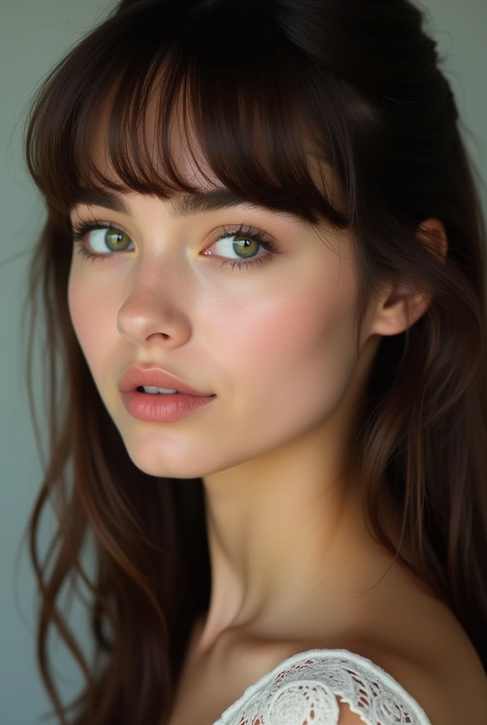 (photorealistic:1.4), a very beautiful girl looking at viewer, red very thin upper lip, biting lip, (DDbitlip), puffy eyes, straight black hair, high detailed eyes, pale white skin, Ultra 8k, RAW, Ultra high res, 80mm, long eyelash, innocent, face portrait, close up, professional lighting, very detailed pupils, very detailed skin, master peace, fine art photography