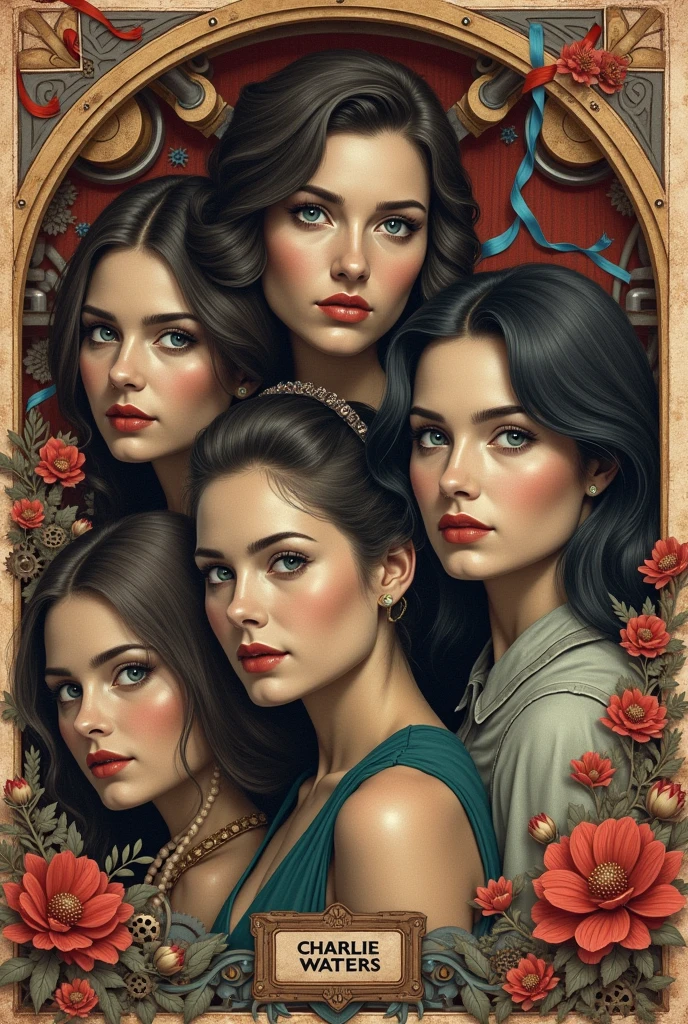 two women in a room with a painting of flowers and jars, tom bagshaw and sabbas apterus, by Rudy Siswanto, surreal art, intricate oil painting, beautiful digital artwork, stunning artwork, amazing art, beautiful artwork, gorgeous art, by Pablo Munoz Gomez, hyperrealistic fantasy art, by Yoann Lossel, surreal and fantasy art