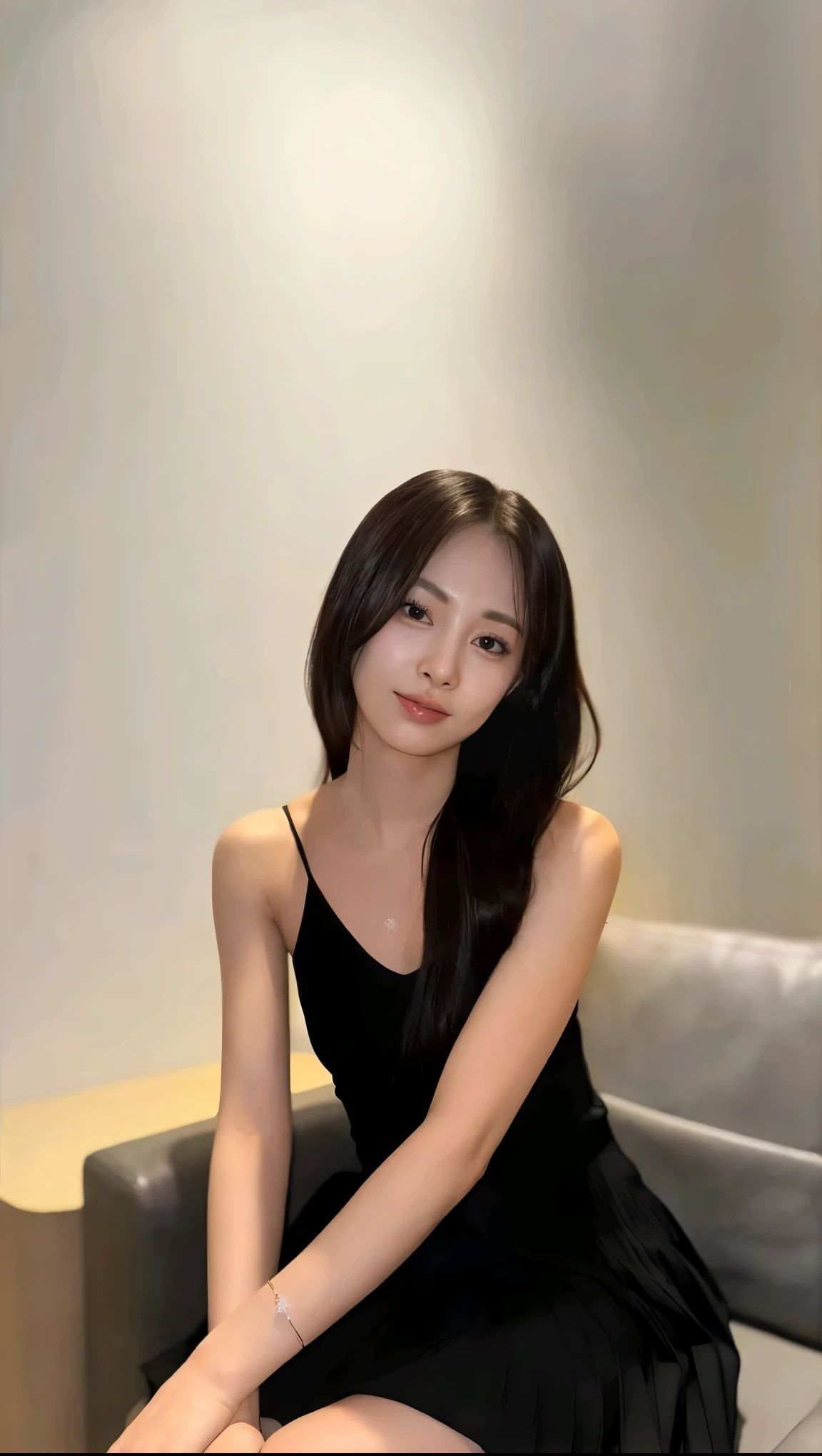 (Pov).  Beautiful Indonesian woman (18 years) with (hair up).  Wearing a colored kebaya (black).  Dia duduk di atas batu candi berkabut indonesia with lembah  mendung. voluptous, Very realistic,