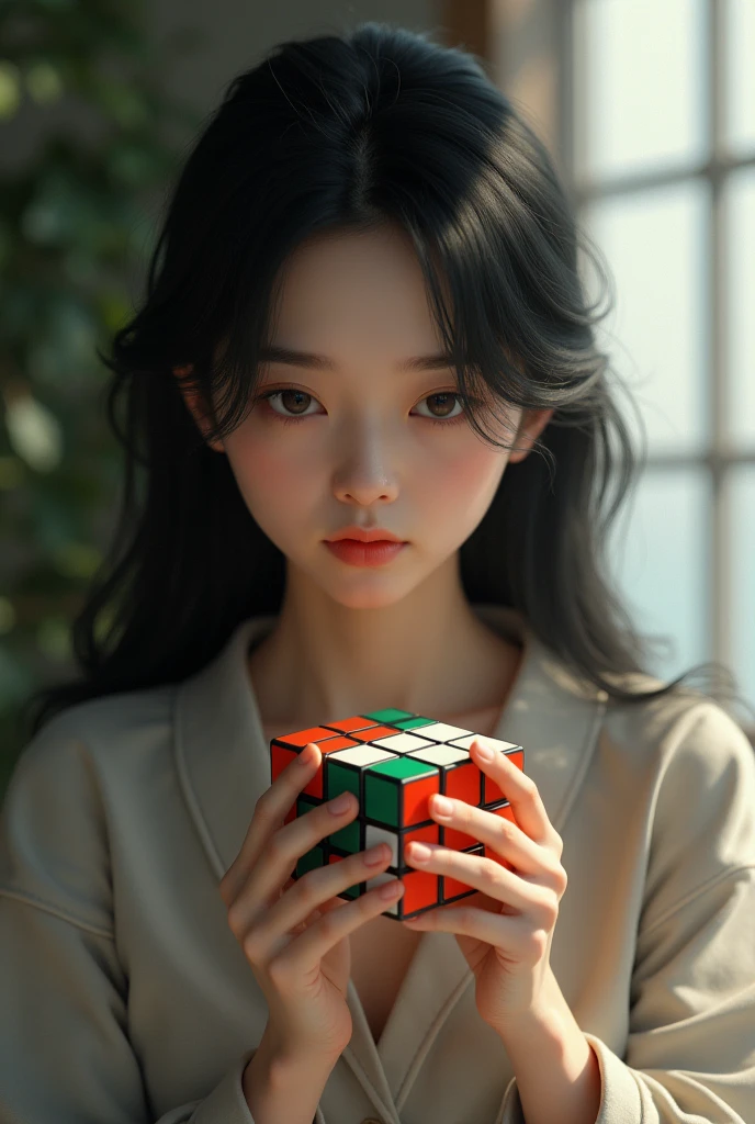 Rubik's Cube、woman