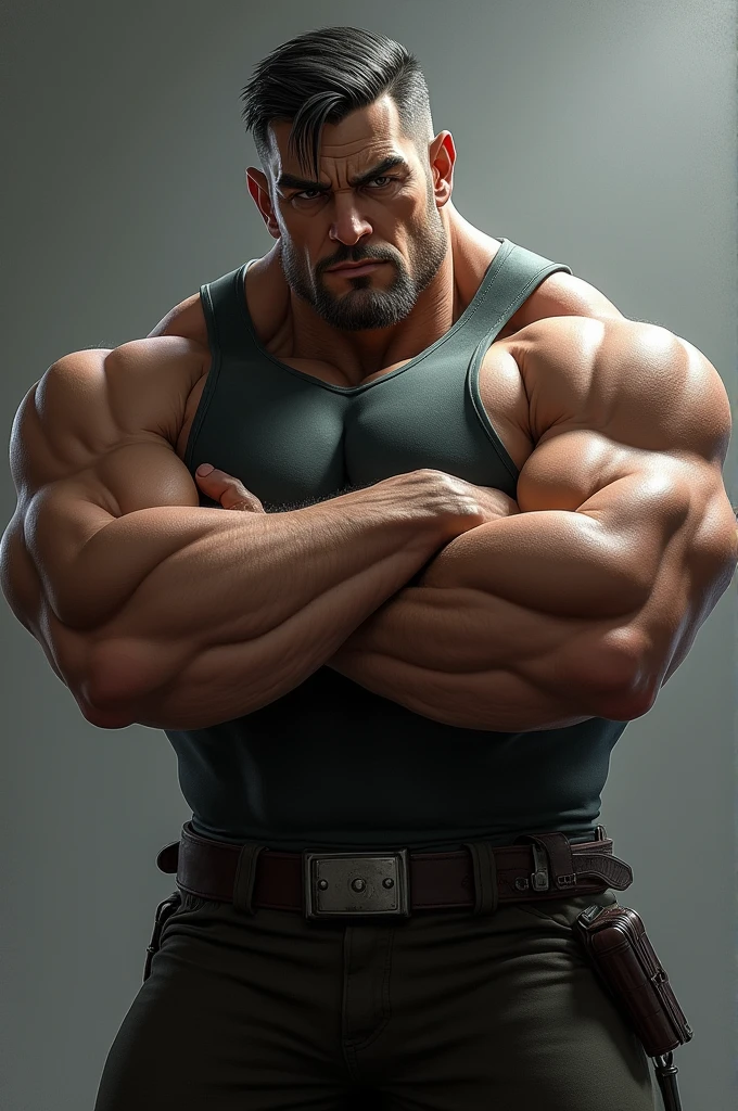 Ugly face, male, anime, tall, muscular athletic body, 