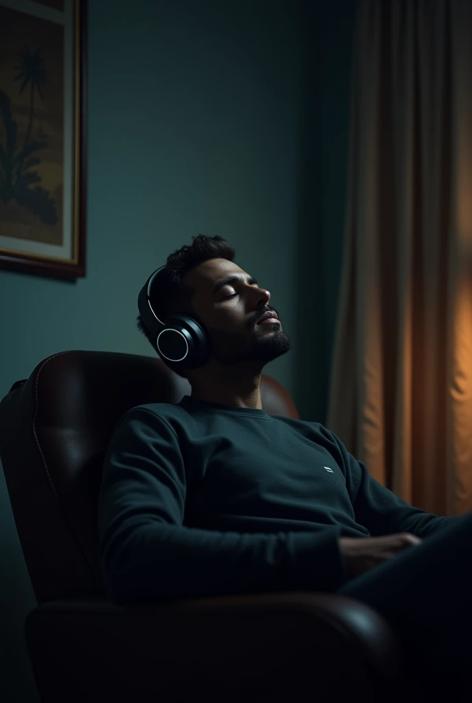arafed man with headphones resting on a couch with his eyes closed, 3am, 3 am, sleepy, very appealing, listening to music at 2 am, night, sleep, 188216907, nighttime, asleep, at night, highly accurate, at nighttime, after hours, 1 5 0 4, artem, netflix
