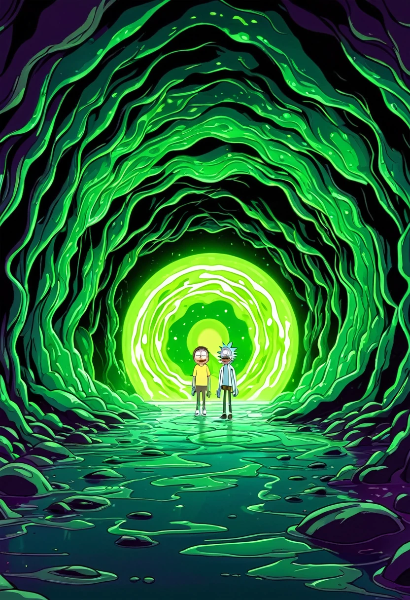 Finn and Jack are tired at the door of their house while Princess Bubblegum takes a bath naked