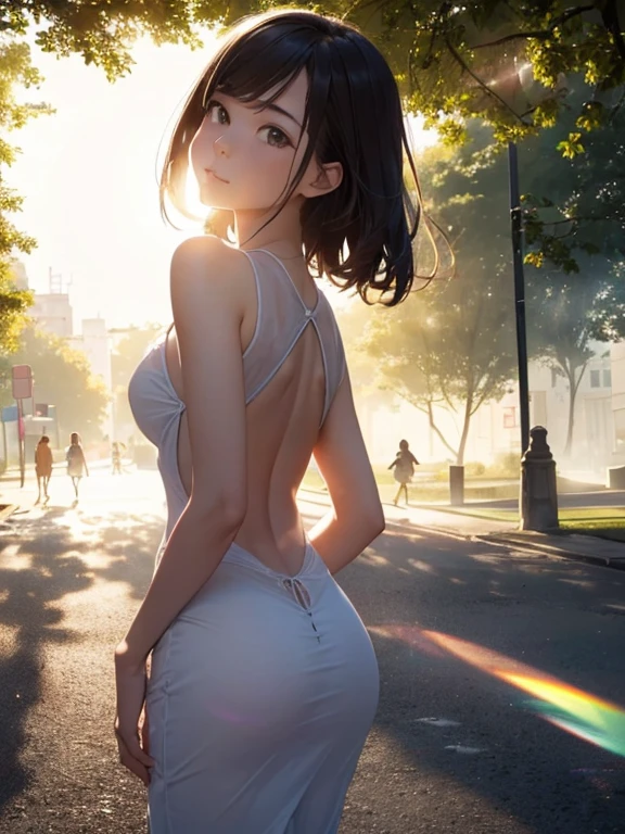 ballet girl on top of mountain，（（silhouette）），Backlight， Photorealism, hyper-realistic, orante, Super detailed, Sunset lighting, shadow, high dynamic range，work