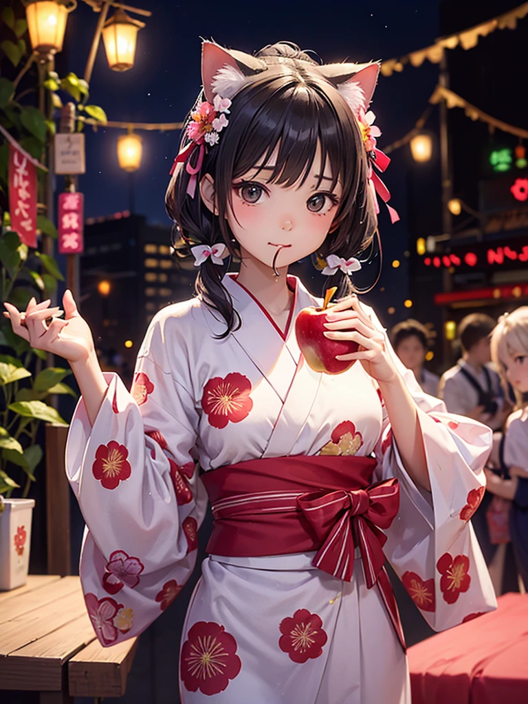 Yukata, firework, can of beer