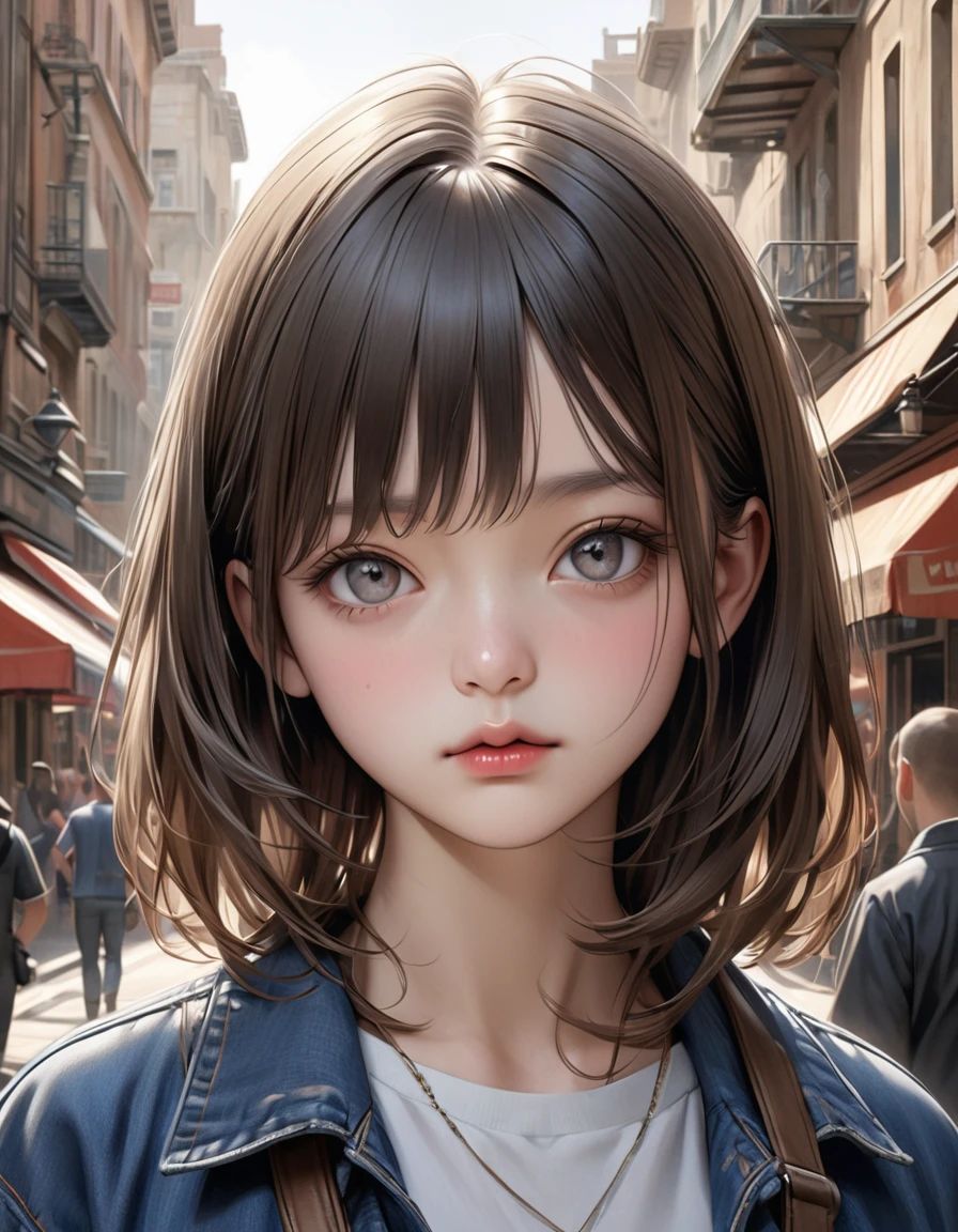 doll,Bigchest,sitted,Standard human body,Wide background,Side shot, (deserted:1.3), (tmasterpiece, 最好质量, Near and far law, depth of fields:1.5), florals, Umi, clouds, beautiful face, from below, 8K, RAW photogr, absurdist, Impresionismo, (Tom Thomson, Claude Monet, Joaquin Sorolla, James Wilson Morris, Jon Fabian Aluson, Hugh Henry Breckenridge:0.8), hdr, photoreallistic, Film grains, color difference, k hd, ultra - detailed, finedetail, 动态照明, Dramatic lighting、shadowy、Sharp focus、very detailed eyes and faces、Sharp pupils、Realistic pupils