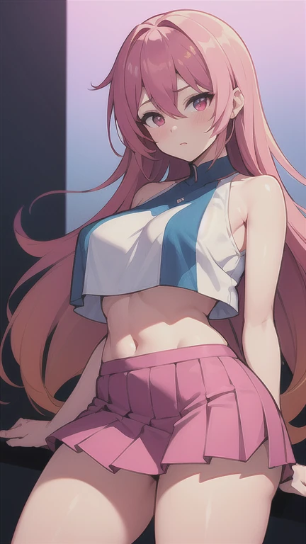 Cute girl with skirt belly punch in the corner of the ring,((masterpiece)),long hair,beautiful white skin、 ((charming))、happy smile、perfect proportions、(((Kickboxing)))、(((Mixed wrestling))), cute woman, baby face, BREAK source_anime, high detail, looking at viewer,POV, large chest, best quality, highly detailed, young face, white background,Droopy eyes,relaxed face,she attacks,frilly skirt,heart hair ornament,twintale hair, best quality, 1girl, solo, nice hands, perfect hands,