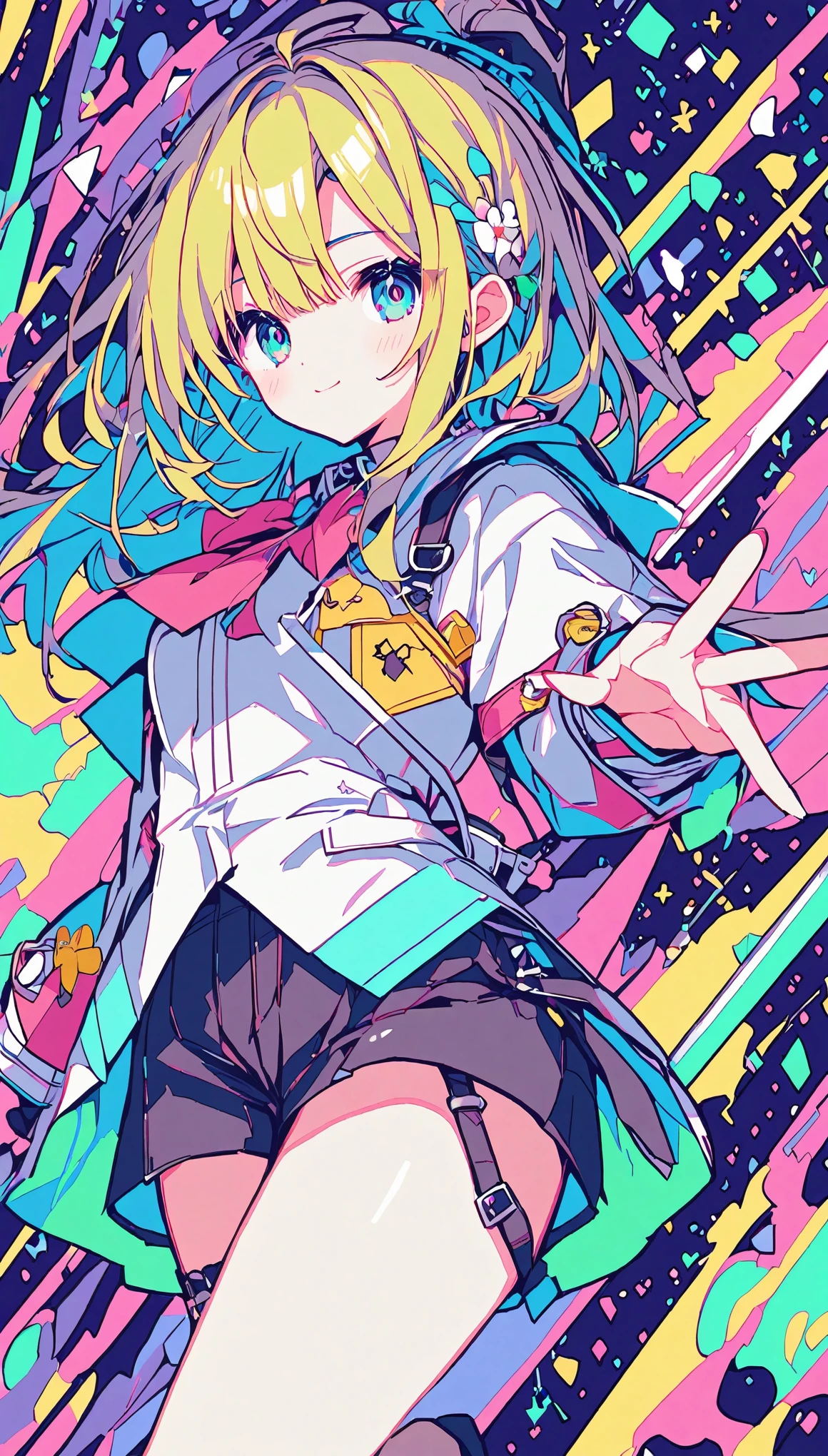 Pixel art、Thin line drawing、Farbe