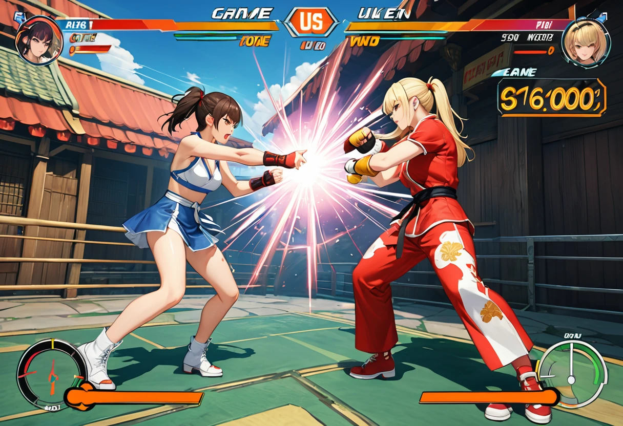 (Masterpiece, BestQuality:1.2),(2d fighting video game UI),Game like ...