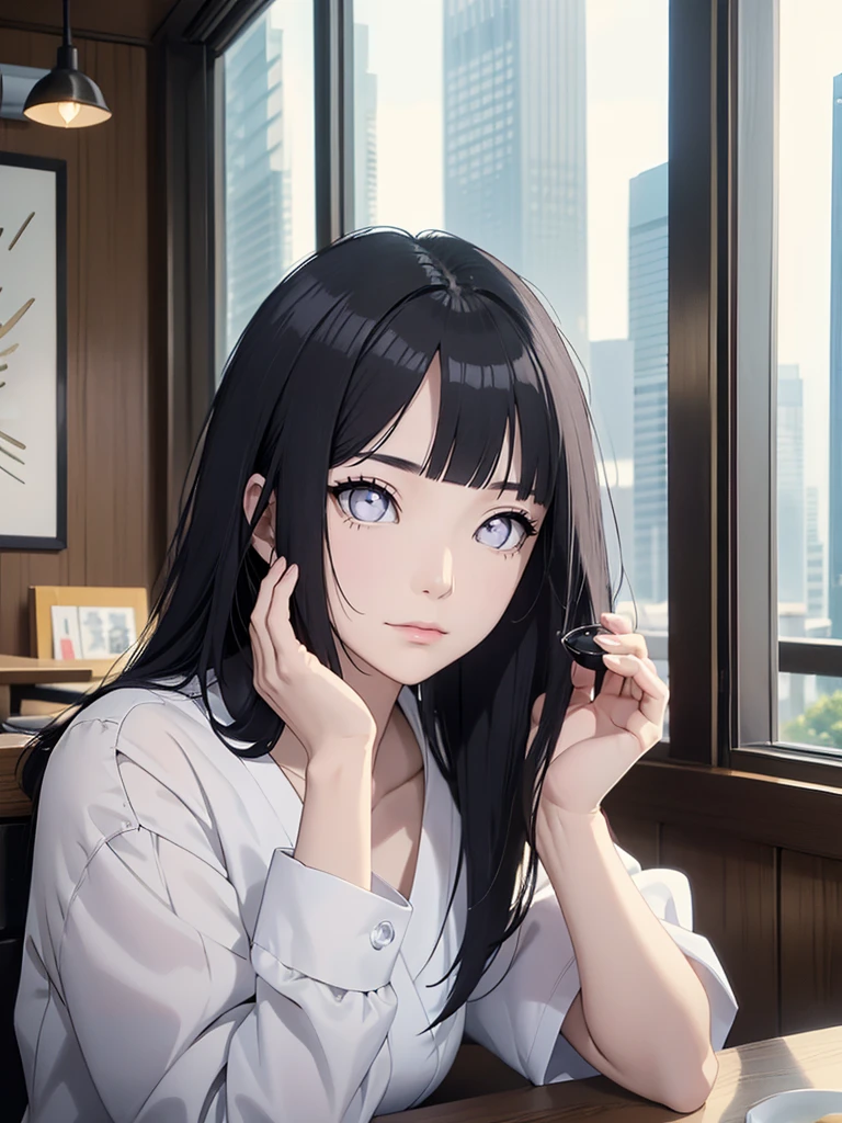 (masterpiece)), (best quality), highly detailed, heart, (highly detailed eyes), (shiny skin), ((delicate eyes)), double eyelids, beautiful and delicate photo, detailed background, 
BREAK
anime girl with black hair, drinking coffee , coffee shop, sitting in chair, near window, big photo, Japanese street, best anime 4k konachan wallpaper, girls frontline style, girls frontline cg, from girls frontline, girl with black hair,((adorable)), (Thick black eyeliner), (light white eyes), (electric eyes), (20 years old), pale skin, model, delicate eyelashes, (big adorable eyes)