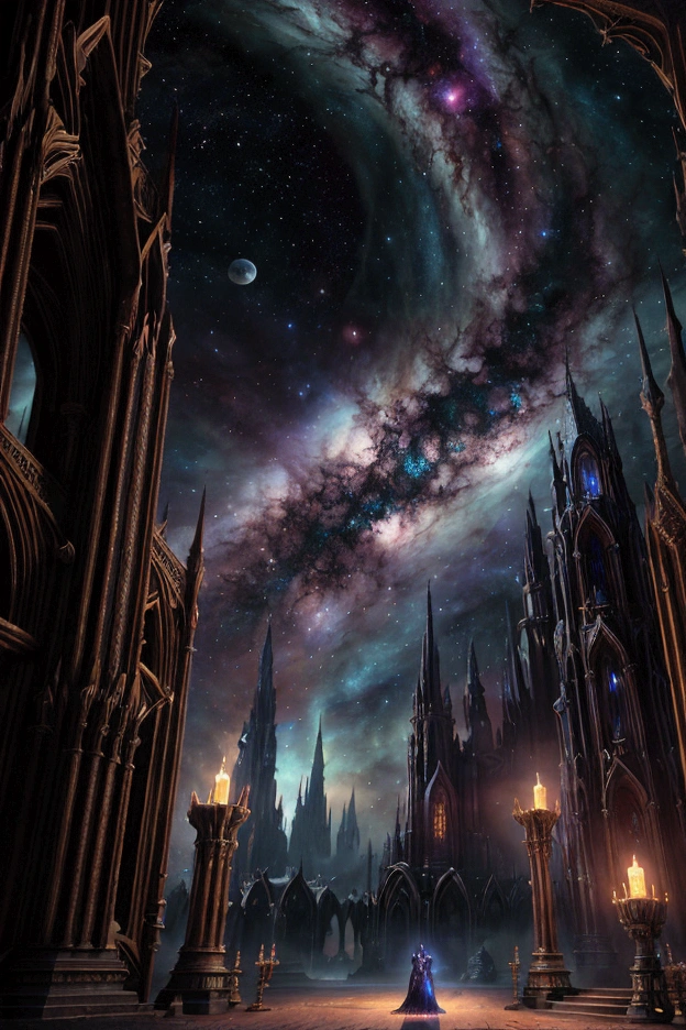 cosmic, hyperdetailed gothic art, Unreal Engine 5 Detailed Matte Painting, deep color, Fantastic, intricate detail, home screen, complementary colors, Fantasy concept art, 8k resolution, gothic masterpiece