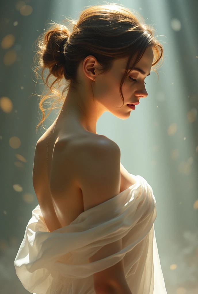french or norgegian girl, beautiful girl, topless, grey eyes, detailed eyes:1.2, detailed skin:1.2, looking at the camera:1.2, best shadow, intricate details, dark studio, muted colors, freckle, solo, small breast, , (8k, RAW photo, best quality, masterpiece:1.2, masterpiec8K.HDR. highresabsurdres:1.2, film grain, blurrybokeh:1.2, lens flare, (delicate))