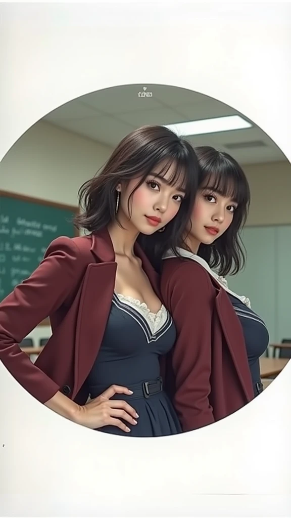 ((Realistic lighting、NSFW,top-quality、8K、masterpiece:1.3))、Clear focus:1.2、 nudde、Three Japan Girls、Good friend threesome、perfectbodybeauty:1.4、Slim abs:1.1、dark-brown eyes、disheveled middle brown hair、In the staff room、public indecency、(red blush:1.4)、((A smile:0.9))、(skirt rift:1.4)、((closing eye:1.2))、Slender face、A sexy、(Wearing a red blazer and a black pleated skirt)、((( Nipples nipples protrude from the blazer )))、(((Show panties)))、pointed Nipple、Breast Do-Up、Looking at the camera、(12year old:1.3)、hdetaileace 、super-detaild skin、ultradetailed eyes、hyperdetailed lips、二重まぶた、a necklace、