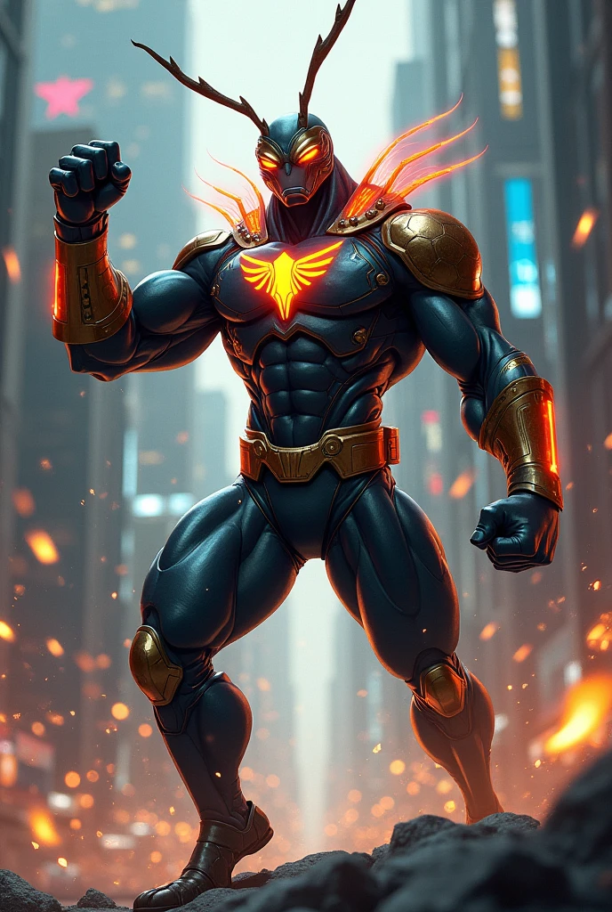 (best quality,4k,8k,highres,masterpiece:1.2),ultra-detailed,(realistic,photorealistic,photo-realistic:1.37),bright vibrant colors,studio lighting,physically-based rendering,pose:running,jumping,speed,crimson red,electric blue,reflective surfaces,shiny metallic texture,fluttering cape,superhero,intricate details,fierce expression,bold lines,action-packed,comic book style,mask:full-face coverage,sleek design,index finger pointing forward,sparkling lightning bolts,exaggerated muscle definition,sharp focus,high-tech,heroic stance,striking contrast,energy crackling,superhuman speed,heroic proportions,red and yellow lightning effects,explosive background,cityscape at night,energetic aura.