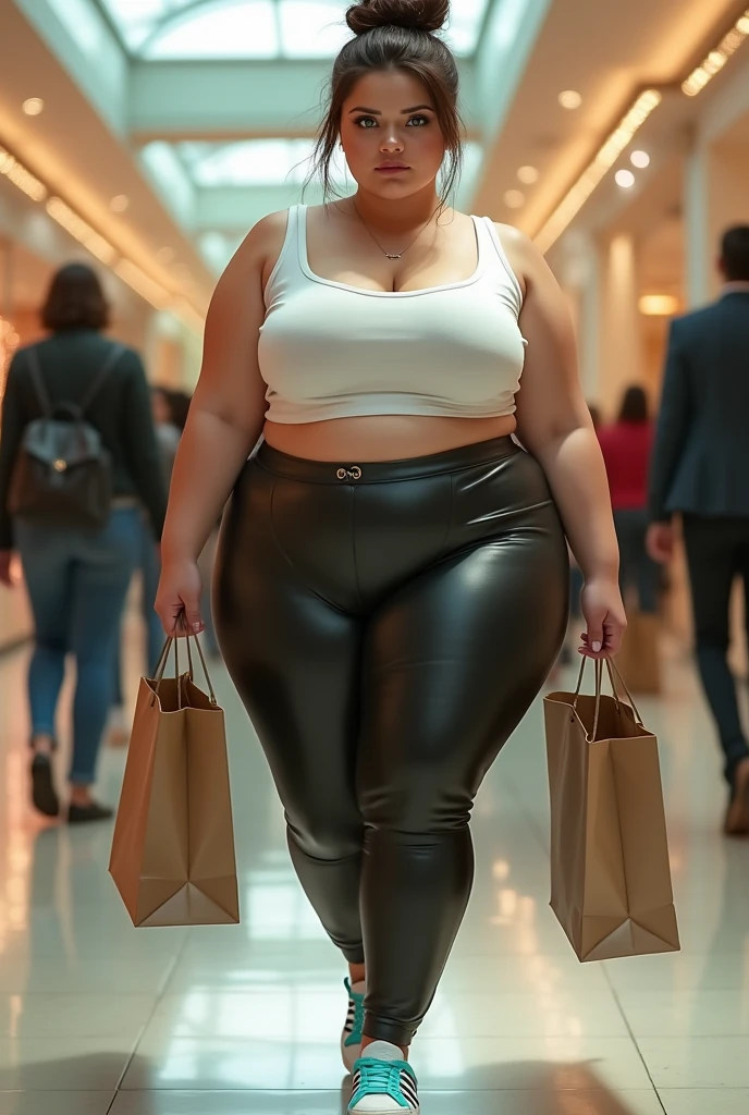 there is a woman in a black lingerie holding a cup of coffee, huge cup of coffee, hyperrealistic full figure, thicc, she has a jiggly fat round belly, beautiful thick female, in a black betch bra, thick body, voluptuous body, mysterious coffee shop girl, full figured mother earth, beautiful curvy female, curvy model