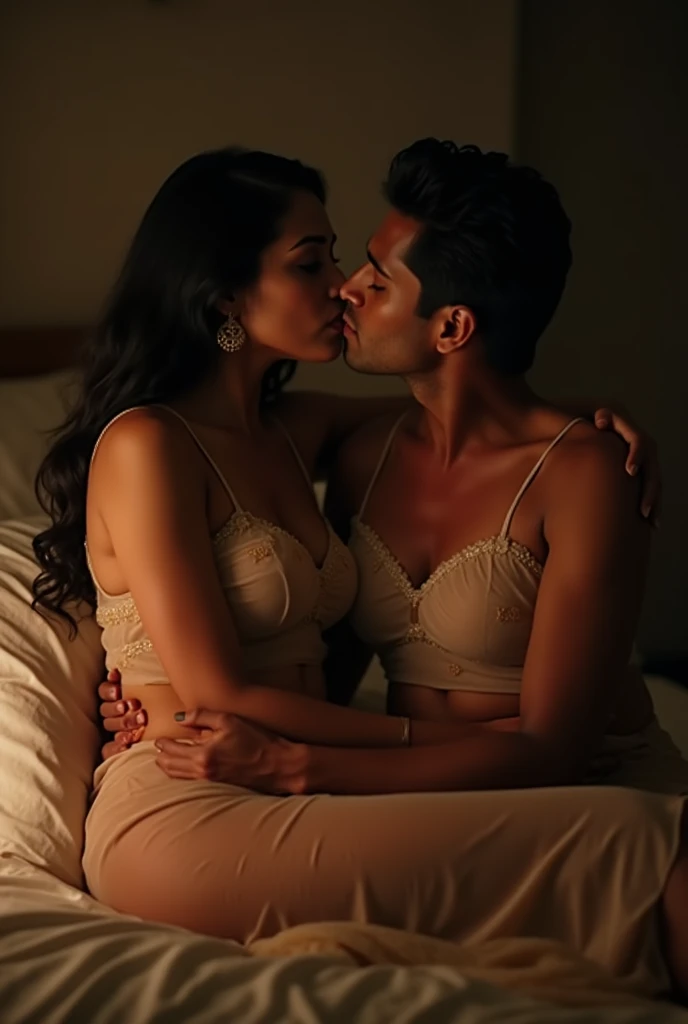 night time, man and kiara in their 20's. kiara wearing front open shirt. sitting In the backseat of the car, kiara sitting on the man's lap. man grab breast. erotic sex, nsfw, Orgasm. Passionate. Side view. Night. Dim enviorment. UHD. HDR. Cinematic., nsfw