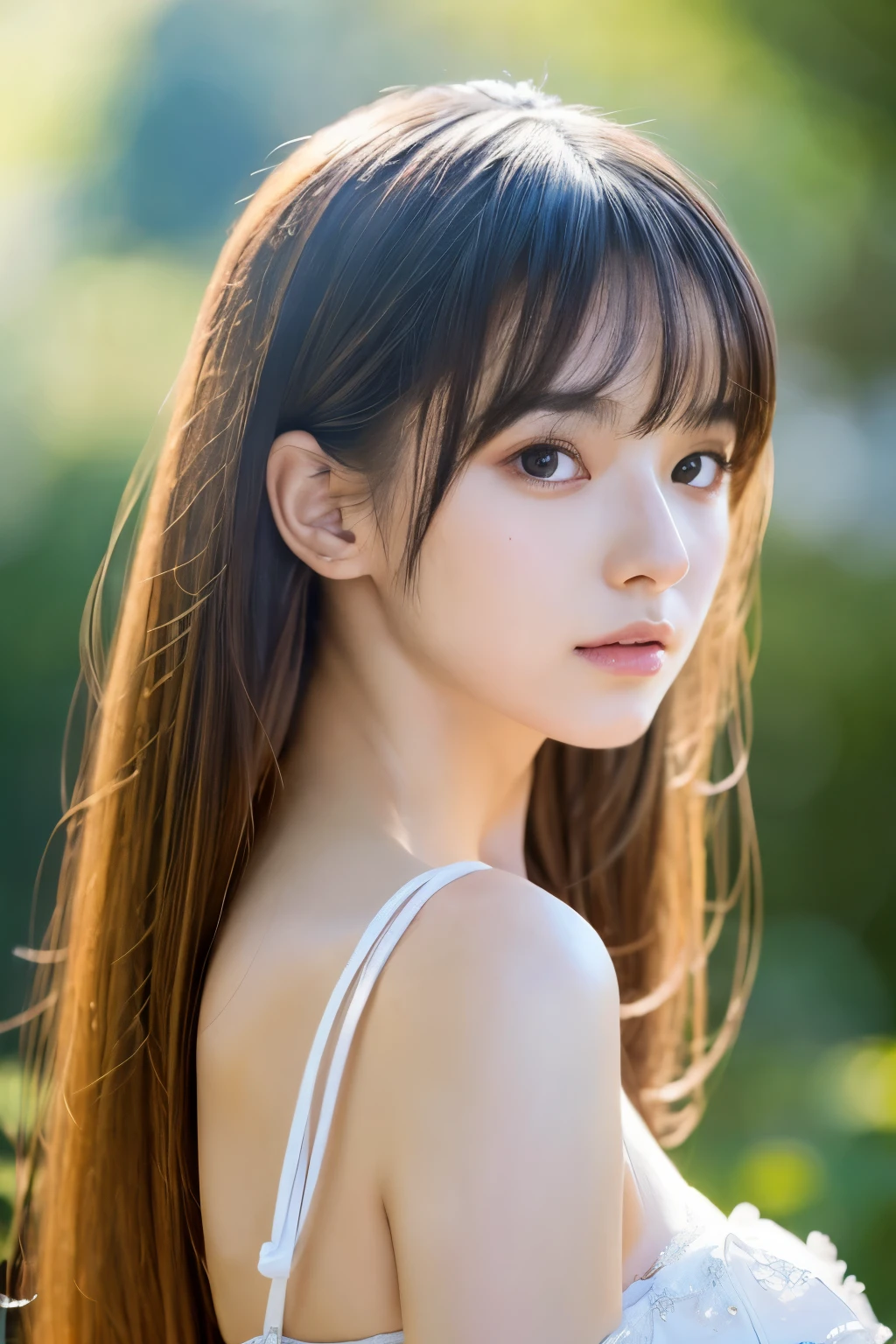 Focus on people。Create and express the best shining composition of the person in a realistic way。((masterpiece))、(((top-quality)))、((ultra-detailliert))、(A hyper-realistic)、(highly detailed CGillustration)、(extremely delicate and beautiful)、Girl a masterpiece、top-quality、Realistic skin feeling、Realistic fabric、We will introduce a realist illustration focusing on the center front of girls with realistic and ultra-detailed eyes.。This is the absolute rule, and the following sentence expresses the image quality。 The greatest painter in human history meets an unparalleled beauty、It is the greatest masterpiece in the history of the Inuiku Ichigo, which depicts the most beautiful figure of a lifetime.。 Create stunning anime artwork that is currently trending on seaStation、Introducing exquisite beauty and seductive aesthetics。