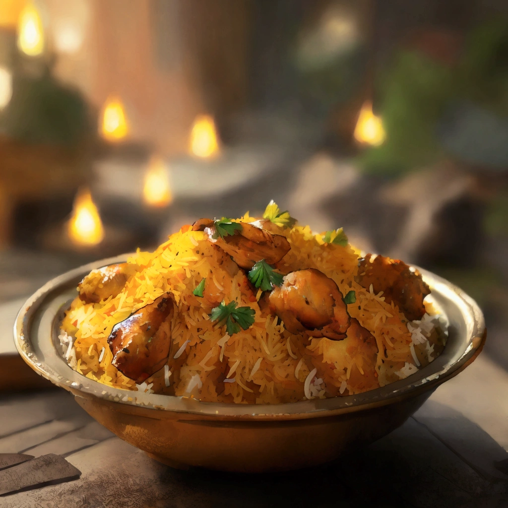 Indian style Chicken Biryani 