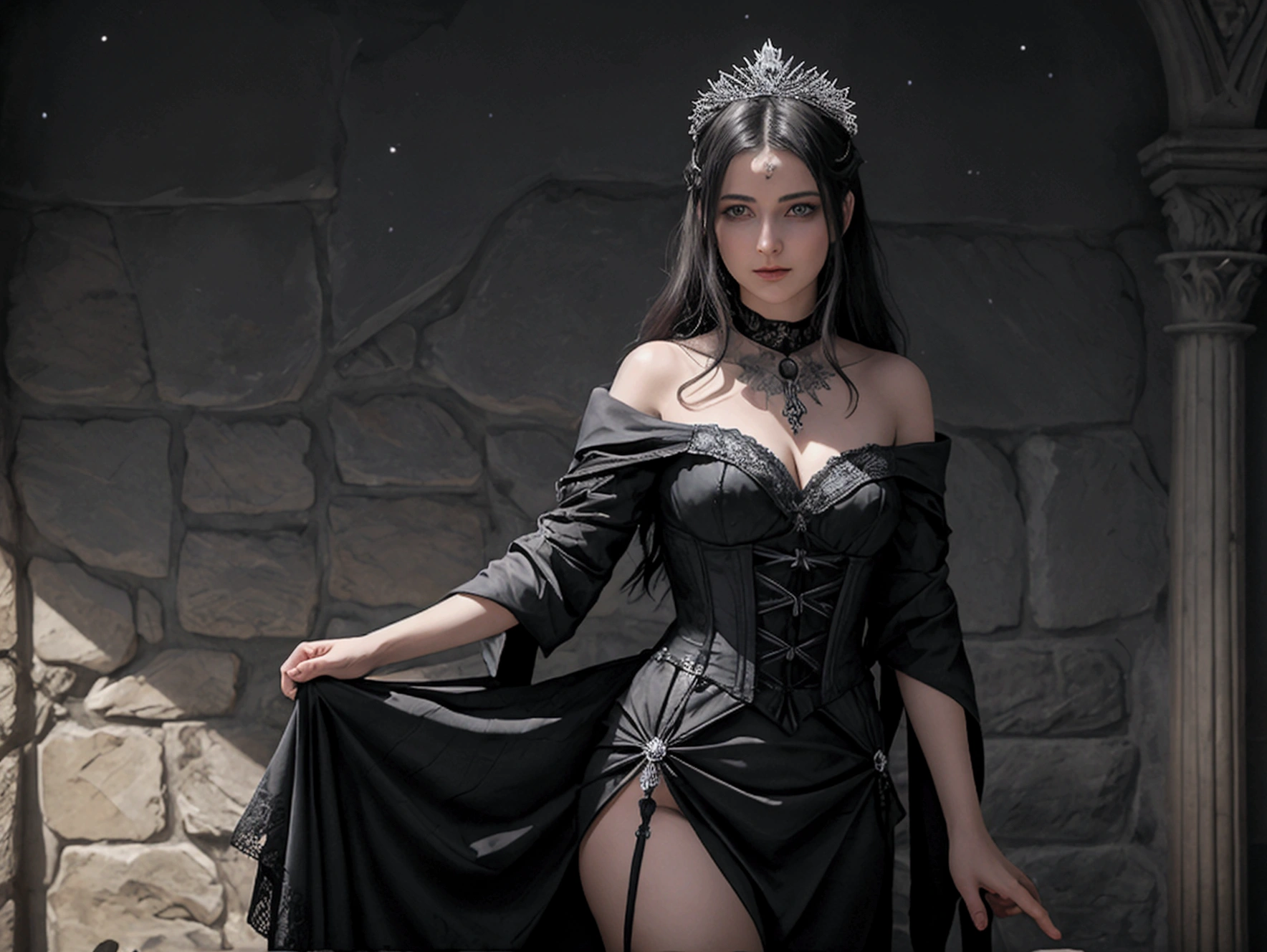 (((Imagem))) (((VAMPIRA SOMBRIA))) (((LINDA GAROTA ARISTOCRATA))) (((FACE JOVEM E BONITA))) ((( juventude e beleza))) (((CABELOS NEGROS LONGOS E OLHOS SEDUTORES))) ((( EXIBINDO CORPO INTEIRO SENSUAL))) (((vampira adulta bem vestida, middlebreasts))) (((attractive and seductive scene))) (((ARTE DETALHISTA E PERFEITA)))