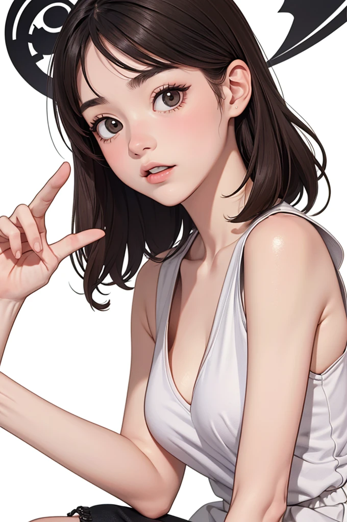 (8ก, highest quality: 1.2), very detailed, thorough solution, (realistic, realistic photo: 1.37), portrait, High resolution RAW color photograph, arrested on the job, High resolution and beautiful, High resolution, 8ก Image Wallpaper, amazing details, large file size, very detailed美しい女の子, very detailed face, Finely defined eyes, Fine skin texture., All functions are clearly displayed., The contours of the fingers are perfectly shaped.., the nose has the correct shape., expressive lips, perfect anatomy, background is not blurred, one story, (20:1.2), twenties, pretty girl, realistic
