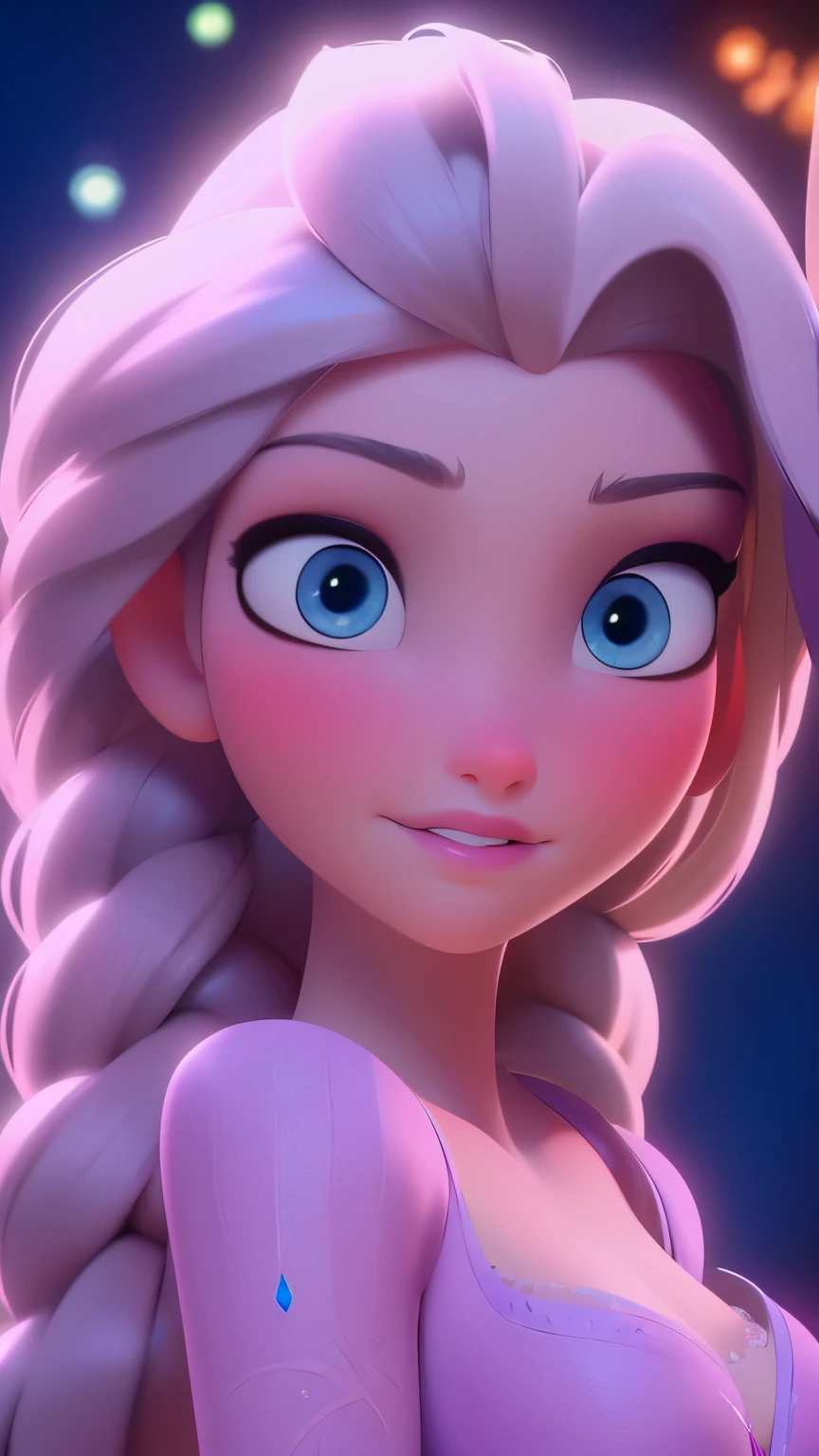 elsa, (perky breasts), (((small breasts))), affected smile:1.2, beautiful blue eyes, (perfect iris), depth of color in his eyes, by rubio, by the wide, braid, full lips, blush, naked, she is showing her vagina, depth of field, bokeh, (Special attention to leather details.: 1.2), masterpiece, Best Quality, ultra detailed, ultra HD, photorealistic, cinematographic, ((medium camera shot)), sensual pose, seductive, Nipples:1.4, looking to the camera, closeup of his face, her cheeks are blushed, 2, she is on her knees, eye contact:1.4, Angle elevation:1.5, ((Closeup on face)), perfect face, (((visible breasts))) bokeh everything other than her perfect face, The location is Arendelle in winter., ice castle