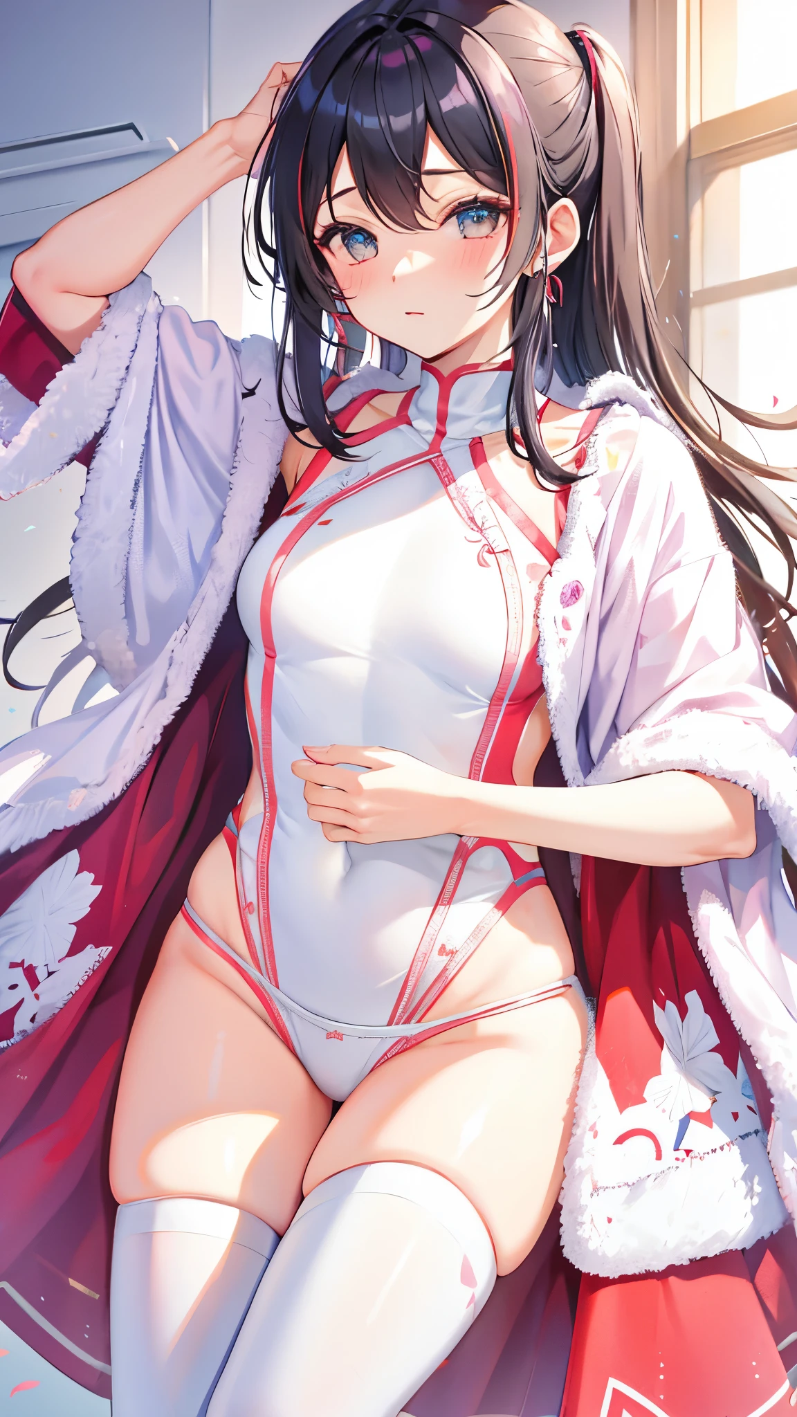 hanekawa tsubasa、attack of glasses、black hairの、big breastsのヌード、 (black hair, brown eyes, round face), big breasts, With ribbon, (blush your nose, Naughty, half-open eyes, drooling),on the bed in the infirmary, [full body shot]、BDSM、Lots of love juice、pale pubic hair、wearing a black dog collar,full body shot,body piercing,wide open legs、Glasses、lying in bed、hands tied above the head、head to toe shot、hand flail、fetters、Squirting、Squirting、There are many in the body,under the tropical sun、Compete for big breasts in the bright sunlight、I squeezed out my chest with a rope、woman in chains、I looked a little to the side.、My waist moves up and down、chest moves up and down、cry in pain、Pee、