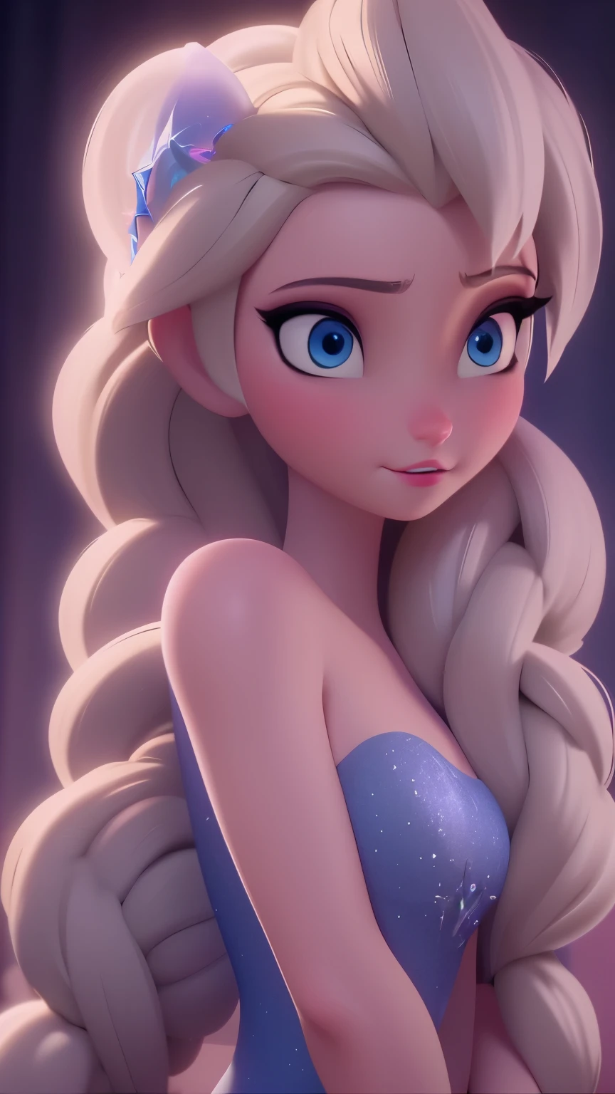 elsa, (perky breasts), (((small breasts))), affected smile:1.2, beautiful blue eyes, (perfect iris), depth of color in his eyes, by rubio, by the wide, braid, full lips, blush, naked, she is showing her vagina, depth of field, bokeh, (Special attention to leather details.: 1.2), masterpiece, Best Quality, ultra detailed, ultra HD, photorealistic, cinematographic, ((medium camera shot)), sensual pose, seductive, Nipples:1.4, looking to the camera, closeup of his face, her cheeks are blushed, 2, she is on her knees, eye contact:1.4, Angle elevation:1.5, ((Closeup on face)), perfect face, (((visible breasts))) bokeh everything other than her perfect face, The location is Arendelle in winter., ice castle