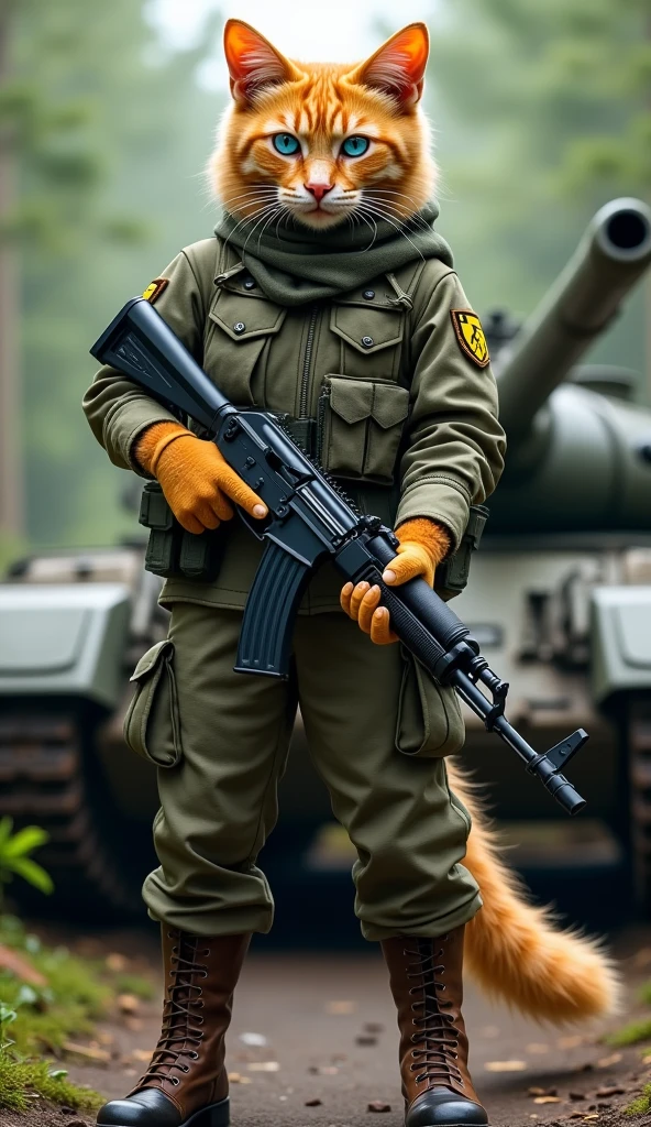 Soldier and tank model kit

