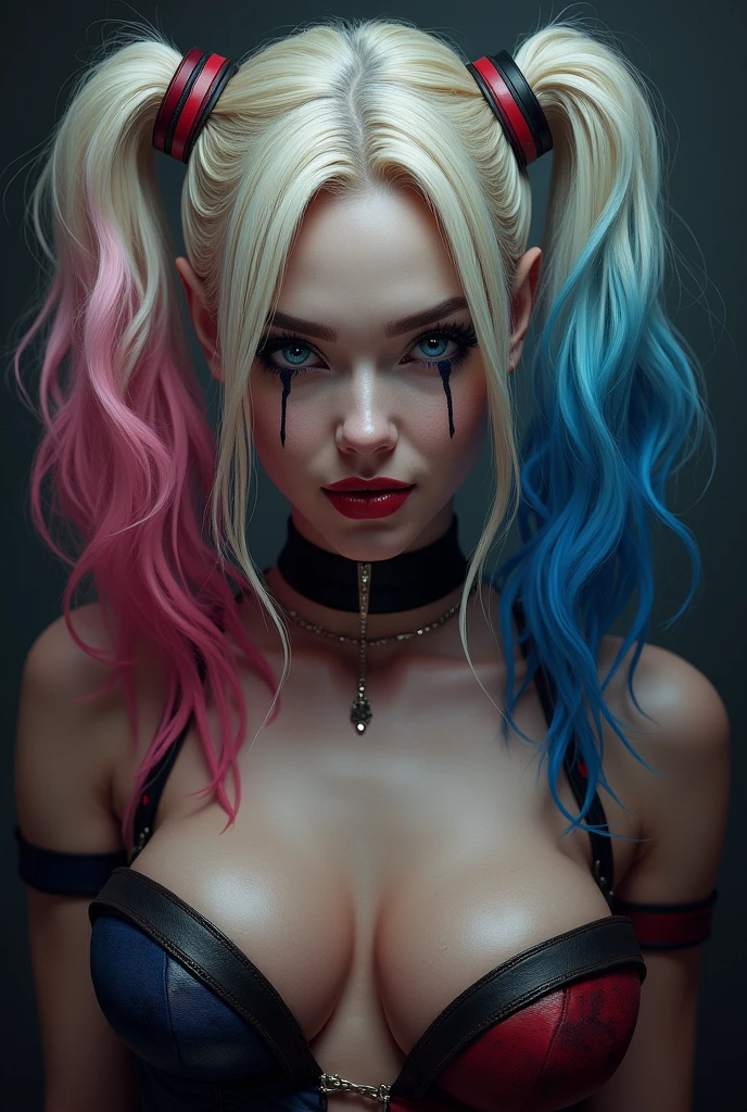 Harley Quinn cartoon a full-length 2D image with White Background and solid color, with Sharpness and Full Focus, Outline and Lines well defined, 32k quality in high resolution with maximum detail, vector image, ored in CorelDraw, greg rutkowski --auto --s2