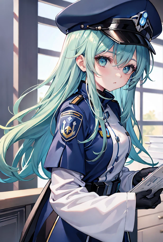 Expires in 13 Day(s)
long hair aqua hair ponytail red eyes,slit pupils,police,policewoman,police uniform,police hat,cuffs,holding cuffs
