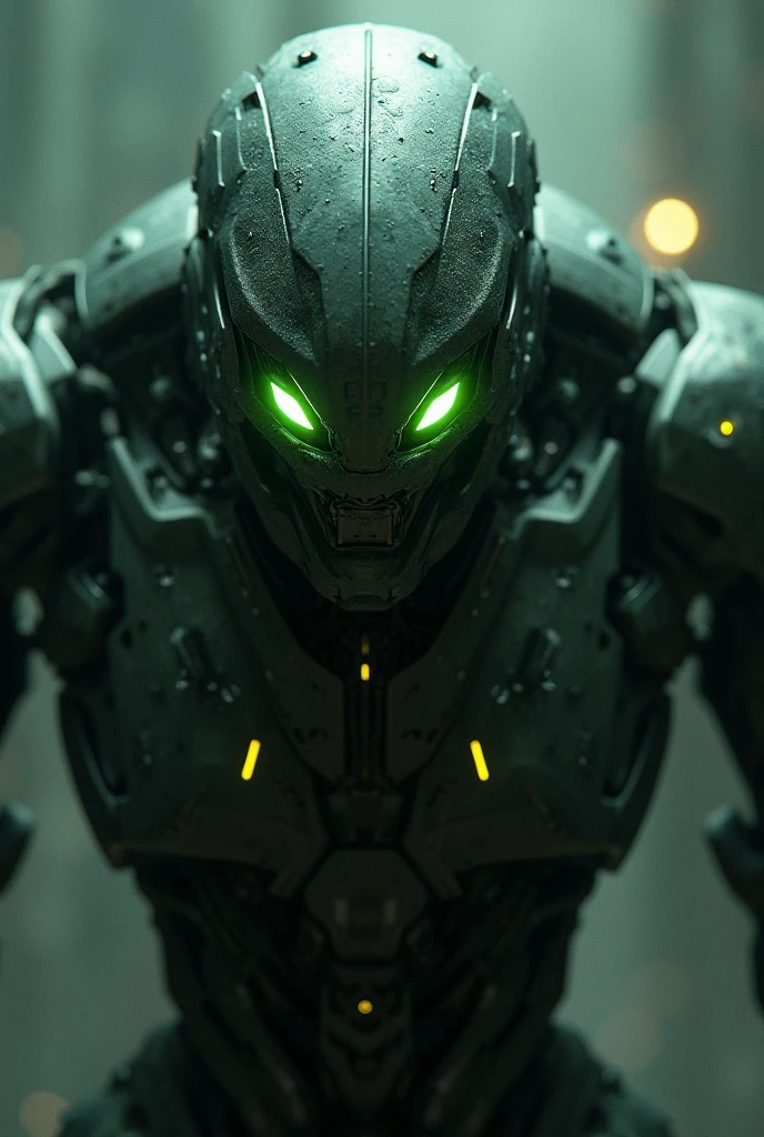 rz88mkultr4, a closeup of a cyborg ,  concept art  , inspired by  very thick green, 8k octae render photo, intricate wlop, portrait of the bot, intricate cyborg armour, rendered in corona, lowres, octane