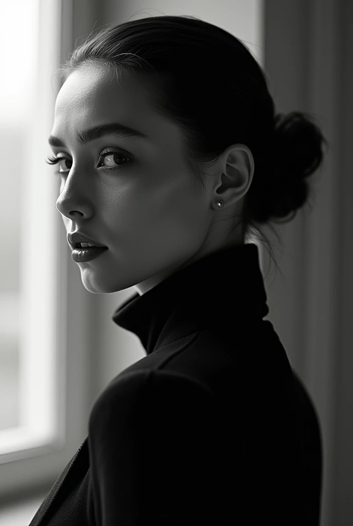 Amazing profile picture with only black and grey colour - SeaArt AI