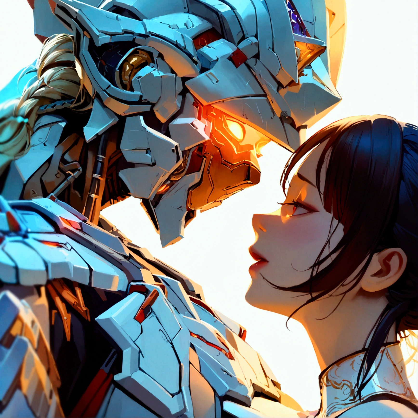 Mecha Armor having sex with a girl　nsfw