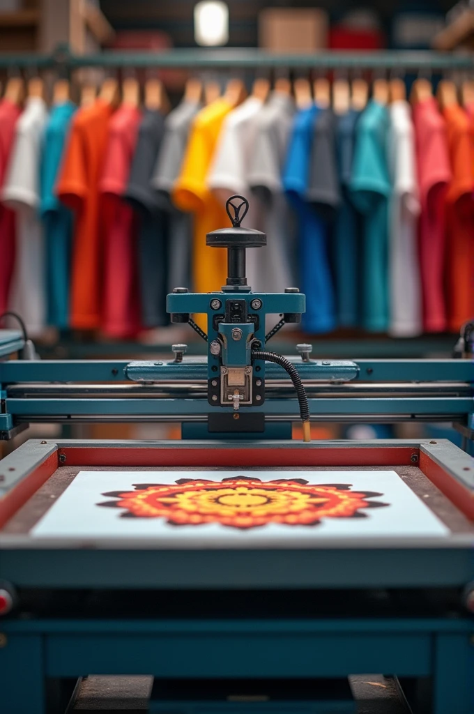 production of prints on t-shirts