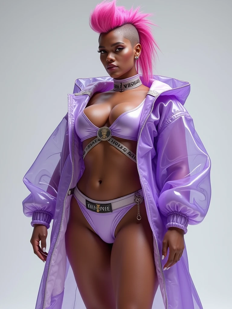 Objective: (Streetwear Fashion)
Neon lime, HyperAss Women, Milf, small Boobs, Big Ass, Sexy, Hot, short afro, very short (rococo) hair, Short clothes. Adorned with lots of bio-translucent violet and yellow inflatable parts and puffy sleeves, Dua Lipa as Megan thee Stallion reimagined as Vixen (from DC Comics). Highlighting a (bottom-heavy, superior) body part, featuring sharp focus (2), big widespread hips, trending on DynastySeries. AfroWestern, circumference of lower extremities far exceeds 9