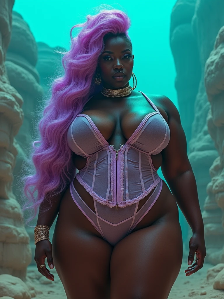 african, milf, plump big boobs, fat girl, Bbw, obese, fully nude, spreading legs, gray dreadlocks, thick thighs, cute round belly, love handles, visible vagina