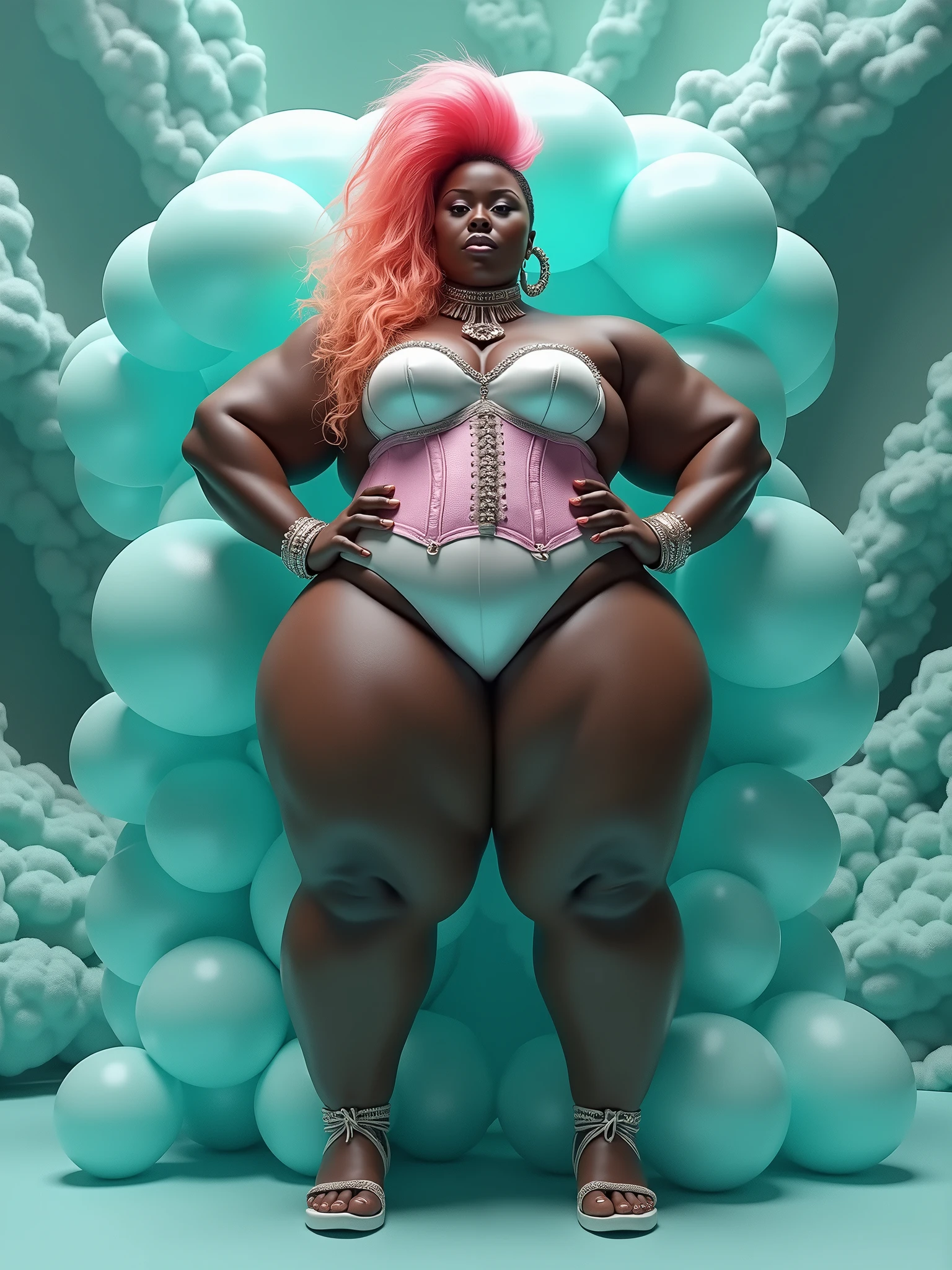 ((best qualityer)), ((work of art)), (detailded), 1 girl, unicorn, pelo detailded, different colored eyes, heterochromia, huge, hyper breasts, extremely thick thighs, giant nipples, milf, Bullish, thick arm, heavy breasts, Messy hair, forst, extremely hairy vagina, multicolored hair, hooves, long vaginal hair, furry legs, Linda, colored glitter on the body, hooves grandes, extremely muscular legs, no clothing, fully body, hooves de cavalo, excessively large breasts, muscled body, hooves de unicorn, yellow horn, Caucasian skin