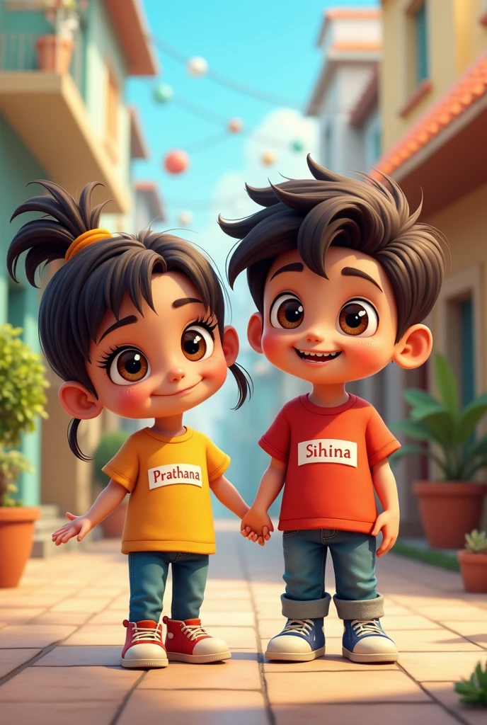 There is bestfriend park and one boy and one girl are sitting ang laughing each other in a beautiful bestfriend park shoe their names on dress
The boy name is chaitu and the girl name is vidya