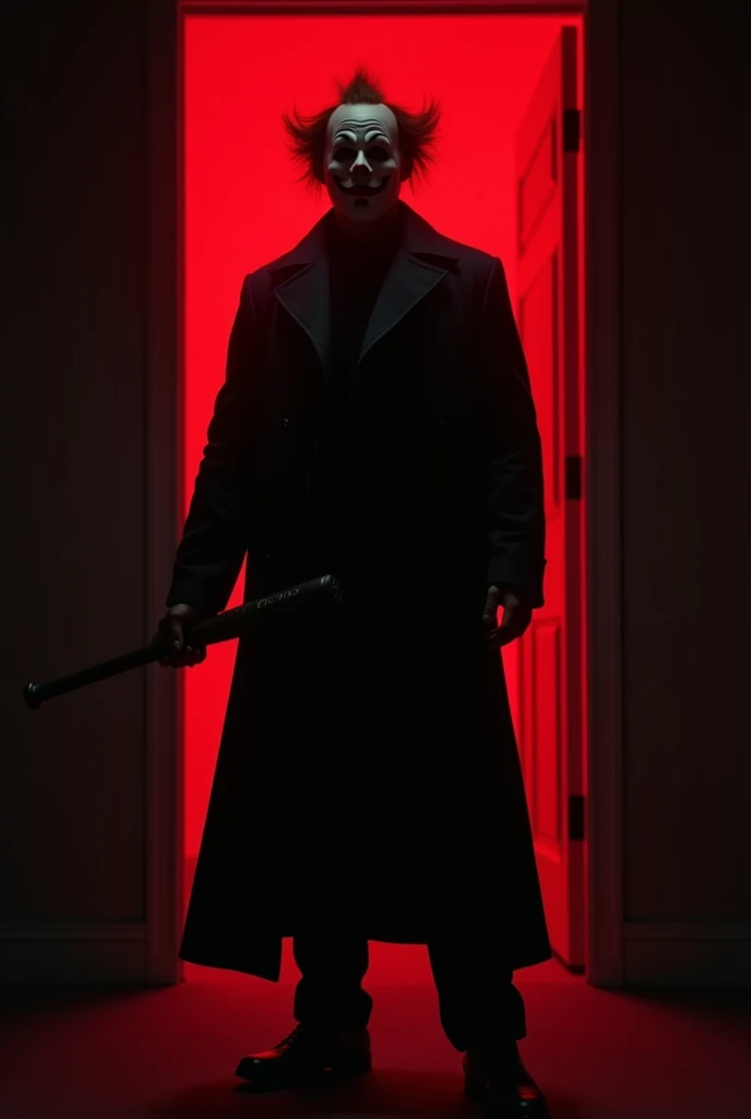 White man in suit with blood, with a black hat with blood covering his mouth