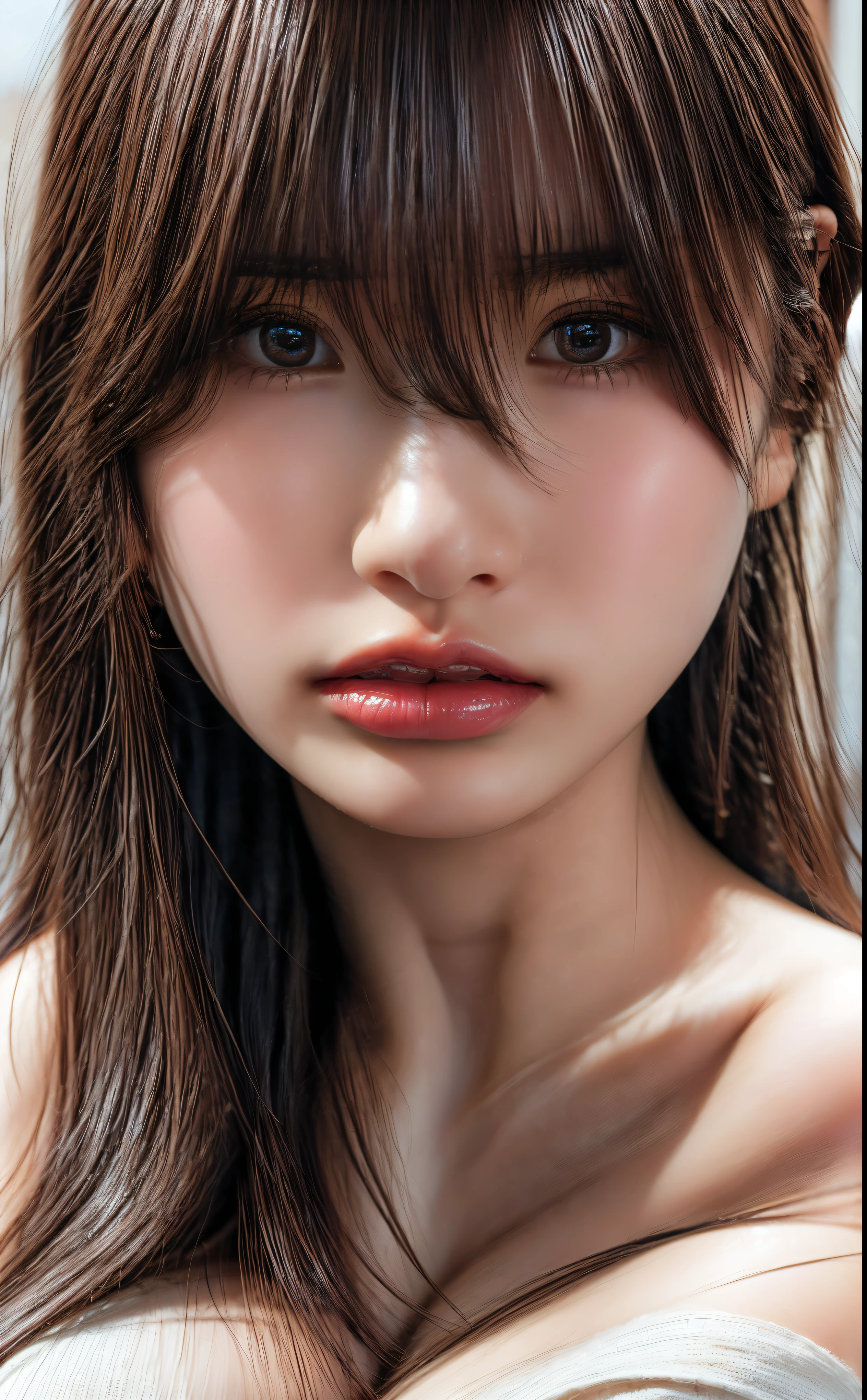 "1garota, biting his lip, realista, obra-prima, alta qualidade, Highresolution, incredible details, dynamicangle, cabelo solto, cabelos longos ondulados roupas brancas luxuria, ribbon on neck, rosto bonito, detalhes ultra-realistas, alta qualidade, perfect illumination, sombras impressionantes, obra-prima, cama, Petals, na cama, lingerie, noiva, renda."