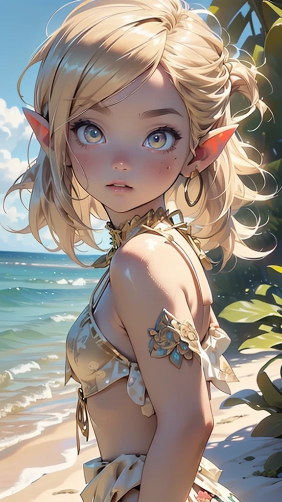 Cute loli elf,(((Little loli,tiny Little body,Little))),(((6 years old))),((anime elf loli with extremely Cute and beautiful aqua hair)), (((elf,elf ears))),

((lesbian,Yuri)),(((flat chest))),((((aqua hair:1.35,long braid aqua,Colored inner hair,Ear breathing)))),(((yellow_Eyes:1.3))),Convoluted Eyes,beautiful detailed Eyes,symmetrical Eyes,big Eyes:1.5,(((Brown-skinned:1.4,Dark skin,Dark_skin,lustrous skin:1.5,bright skin: 1.5,skin tanned,shiny skin,very shiny skin,Shiny body,plastic glitter skin,exaggerated shiny skin,illuminated skin))),(Detailed body,(Detailed face)),

Cute,sluttish,Erotic,boldness,(((NSFW))),

((Aztec tribal queen with tribal prints and patterns theme,  Mesoamerica, Mexica),barechested,show skin,(barechested体),((All nude、)),

(Dynamic Pose:1.0),embarrassed,(Centered,scale to fit the dimensions,thirds rule),

((skyporn, Sea, Clouds,)), with Dark stormy cloudeach scenery,Convoluted scenery)),

(光沢のあるbarechested),hight resolution,Sharp Focus,(ultra-detailliert,Extremely detailed),(Photorealistic artwork:1.37),(Extremely detailed CG unity 8k wallpaper),(((Vibrant colors,Vibrant themes))),(Convoluted),(masutepiece),(Best Quality),