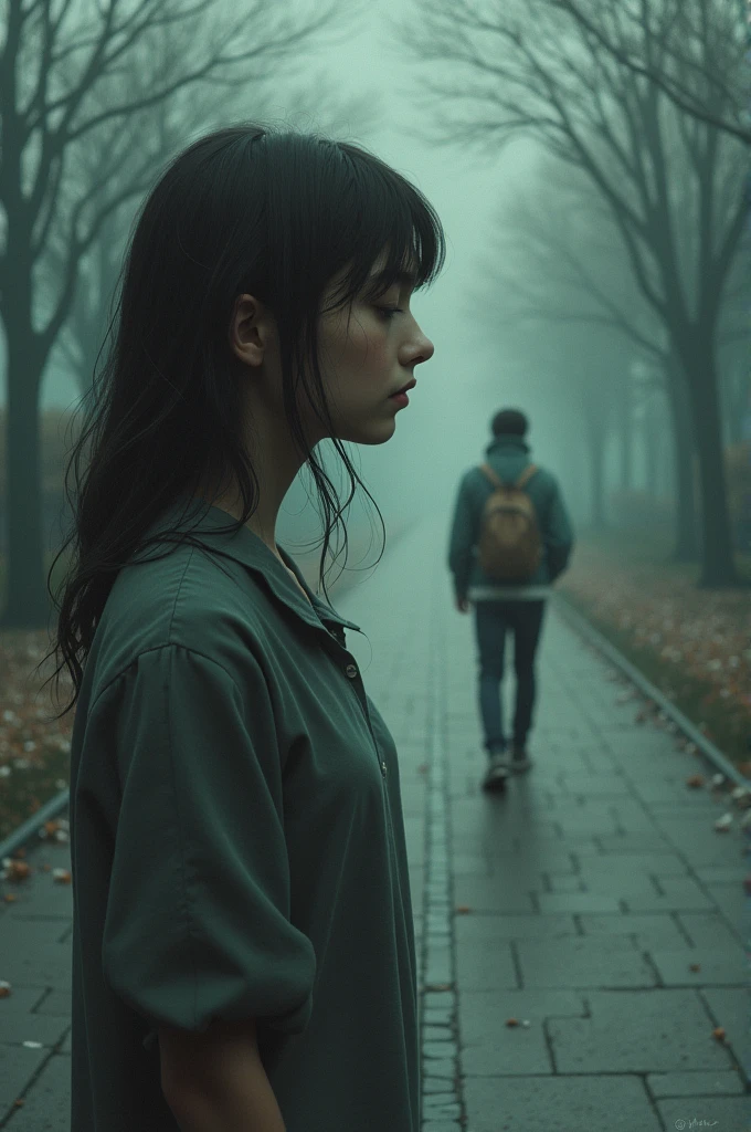 editorial photography,super detailed background,Super realistic,double exposure,depth of field,beauty super slender skinny teen masochist slave vides,soft focus pure tone,narrative scene,A naked woman hiding in thick fog at park double penetration midnight,NSFW,shy kinky,wet,dirty,masochist,show-off,
