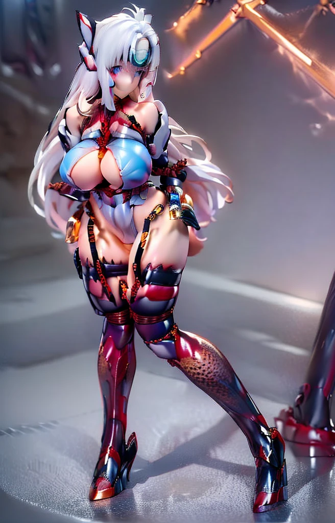 Closeup(1 girl), ((Beautiful photorealistic Mirko from My Hero Academia)), white bunny ears, signature outfit, sad, chained up in a basement, Shibari, blushing, slave, ((wearing a extremely revealing Inuyasha style Lolita waifu outfit)), Final Fantasy, major cleavage, breast indentation, slave collar, chains, bdsm, busty, highly detailed, 8k, high resolution, solo, big juicy lips, thick juicy defined thighs, wide sexy hips, thick juicy ass, hair ornament, large shiny breasts, gloves, looking at viewer, photorealistic, Cinema 4D, octane render, curvy but slender, ((use advanced machine learning to create the perfect waifu)), ((massive wet exposed camel toe)), ((trending on Pixiv)), trending on civitai, perfect composition, sfw, professional quality, unreal engine(best quality),(highly detailed),(masterpiece),(ultra-detailed),(absurdres),(((artbook))),((8k_wallpaper)) petite, juicy, aroused, crying, sad, blushing, covered in body oil, overhead angle, dynamic pose, (((pregnant)))