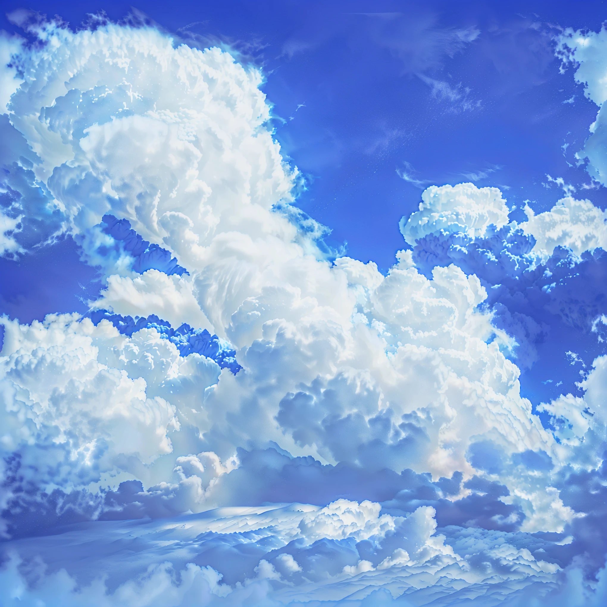 there are many people on the beach with a kite in the sky, blue sky with clouds, light blue sky with clouds, (texture), ((texture skybox)), realistic clouds, blue sky and white clouds, blue sky with beautiful clouds, puffy clouds in background, large white clouds, highly detailed clouds, fluffy white clouds, puffy white clouds, dynamic blue sky, detailed clouds, clouds in background, clouds background