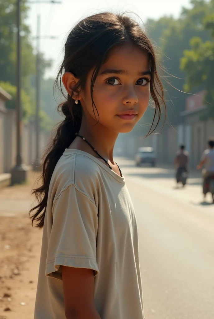 Girl having vision of ancestors