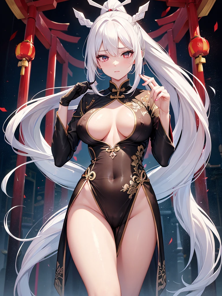 best quality,masterpiece, high res,original, beautiful detailed eyes,ultra-detailed, perfect anatomy,
1girl, solo, full body,
japanese clothes, kimono, white and black kimono,
large breasts, wide hip, mature female,
glamorous body, slender body,
perfect lighting,Colorful, Bright_Front_face_Lighting, shiny skin, 
 (beautiful_face:1.5),  