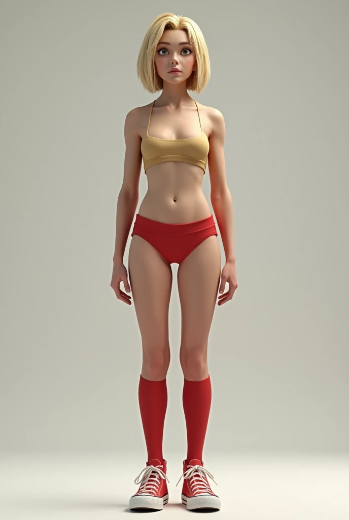 ultra detail, high resolution, (realist, realist:1.4), 8k, (Best Quality), physics based rendering, photorealist photos, Professional color grading, of the highest quality, green bra and tight pink leggings, whole body, naked, Skinny body, 24 year old female model,