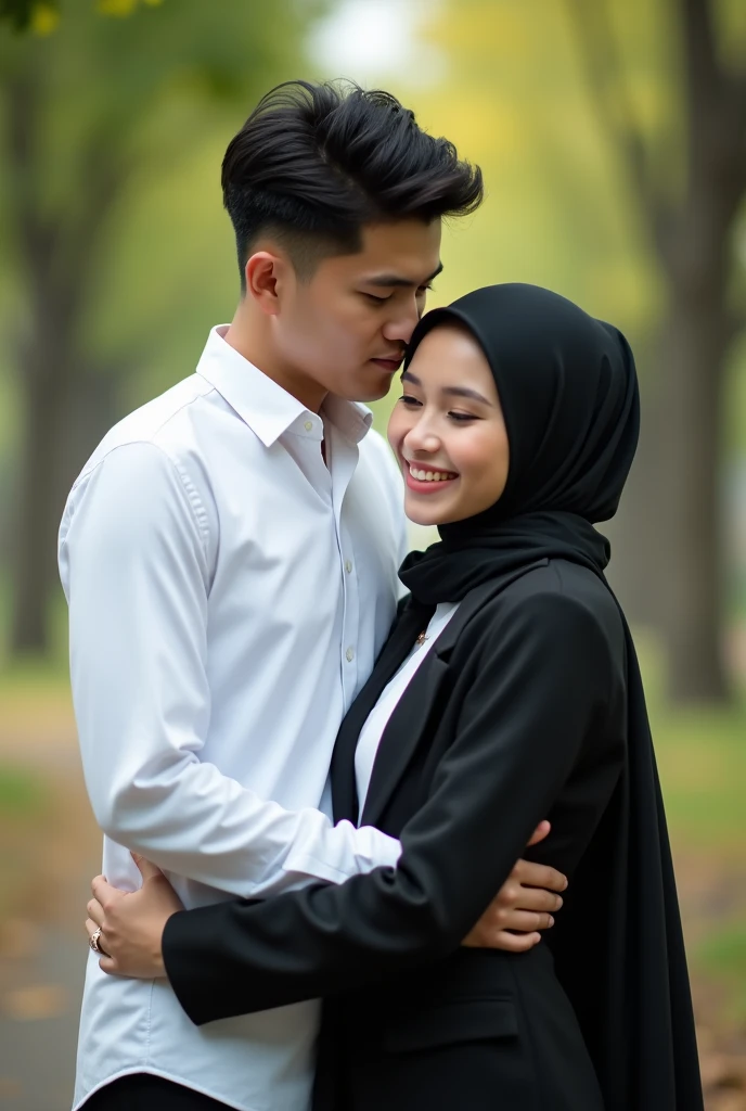 Sex couple, with hijab