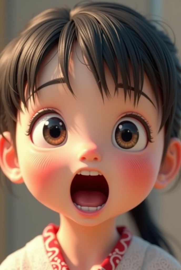 Cartoon of a boy in a red shirt and yellow shorts, Cartoon image, shuushuu anime image, Chiba Yuda, with a big head,Big eyes, Cute cartoon character, Japanese cartoon style, Cartoon Cute, inspired by Chen Daofu, author:Central Plains South Tianfang, Japanese animation style
